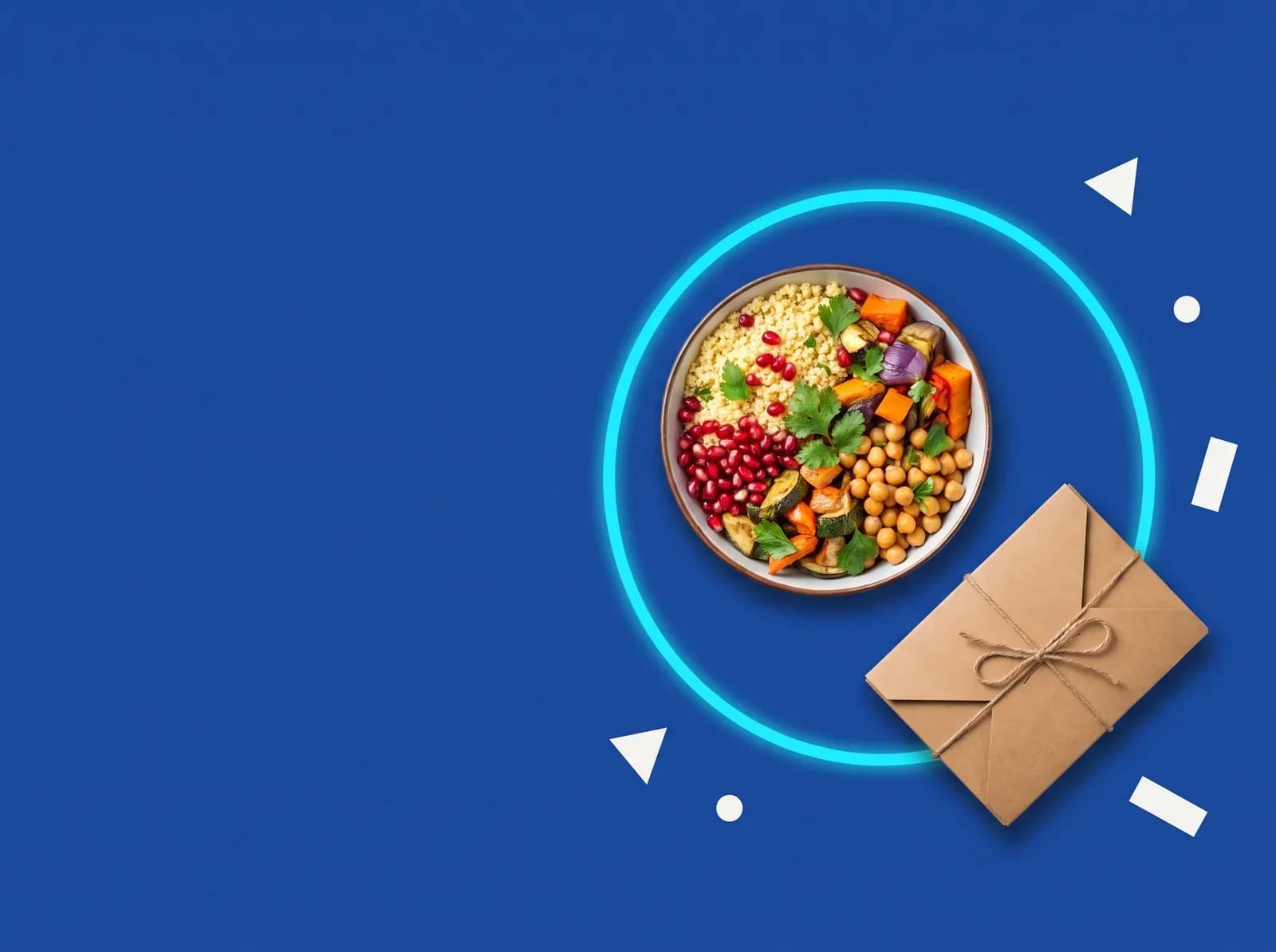 Illustration : couverture de l’étude de cas Foodtech, sur fond bleu Kliyani